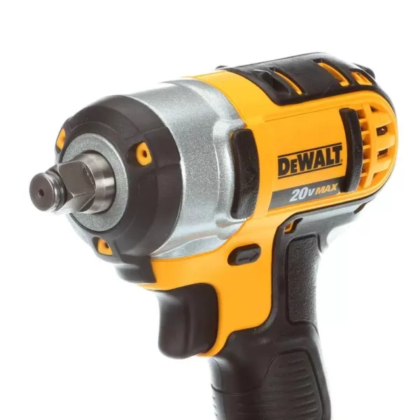 DEWALT 20-Volt MAX Cordless 1/2 in. Impact Wrench Kit with Detent Pin (Tool-Only)