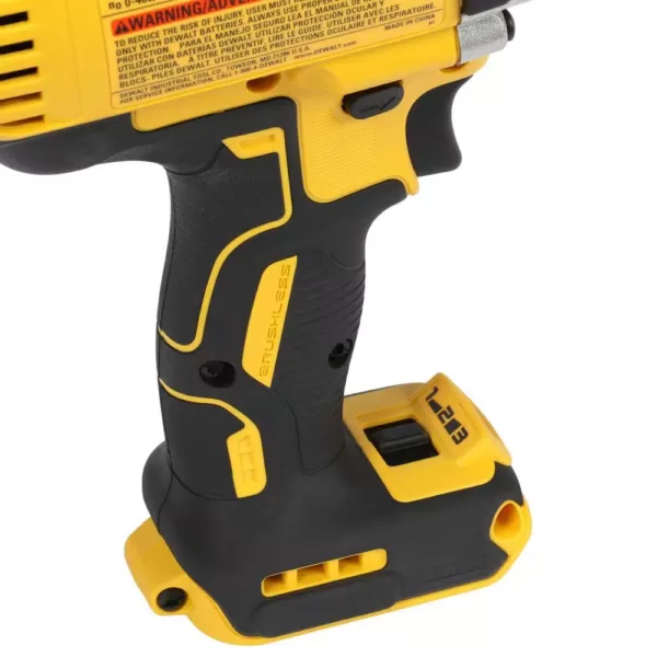 DEWALT 20-Volt MAX XR Cordless Brushless 7/16 in. High Torque Impact Wrench Quick Release Chuck & (2) 20-Volt 5.0Ah Batteries