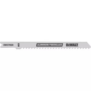 DEWALT 4 in. 8 TPI Aluminum/Fiberglass Jig Saw Blade HCS U-Shank (5-Pack)