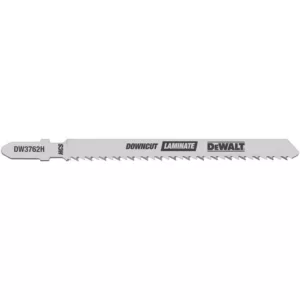 DEWALT 4 in. 10 TPI Laminate Down Cutting Jig Saw Blade HCS T-Shank (5-Pack)