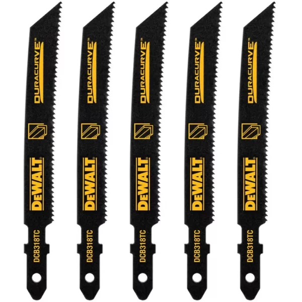 DEWALT 3-5/8 in. 18 TPI T-Shank Medium Metal Cutting Jig Saw Blade (5-Pack)