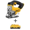 DEWALT 20-Volt MAX Lithium-Ion Cordless Jig Saw (Tool-Only) with 20-Volt MAX Compact Lithium-Ion 3.0 Ah Battery Pack