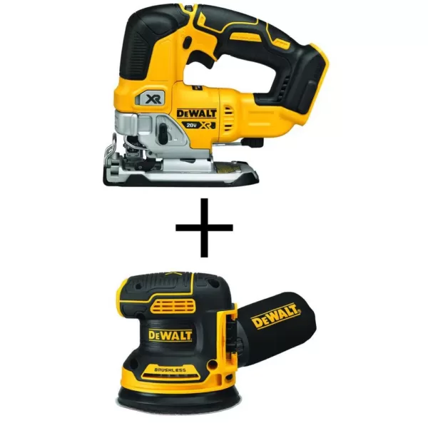 DEWALT 20-Volt MAX XR Cordless Brushless Jigsaw with 5 in. Random Orbital Sander