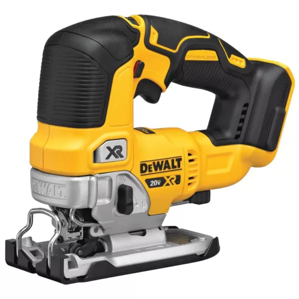 DEWALT 20-Volt MAX XR Cordless Brushless Jigsaw with Brushless Router & (1) 20-Volt 5.0Ah Battery