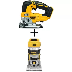 DEWALT 20-Volt MAX XR Cordless Brushless Jigsaw with Brushless Router