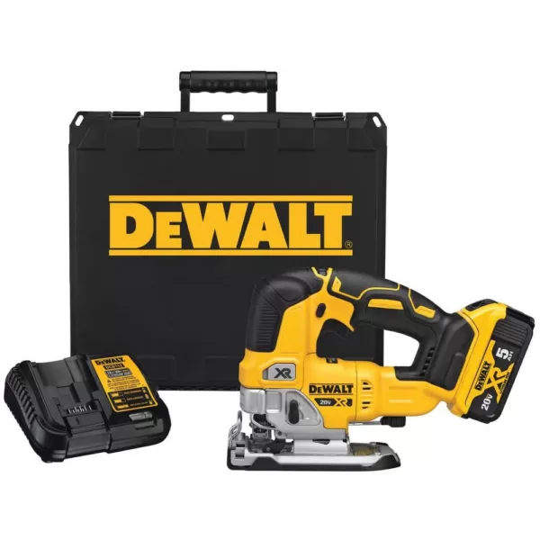 DEWALT 20-Volt MAX XR Cordless Brushless Jigsaw with Brushless Router, (1) 20-Volt 5.0Ah Battery & Charger