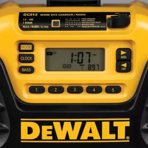 DEWALT 7.2-Volt-18-Volt Heavy-Duty Worksite Radio Charger