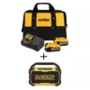 DEWALT 20-Volt MAX Bluetooth Speaker with (2) 20-Volt Batteries 5.0Ah & Charger