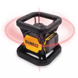 DEWALT 20-Volt Lithium-Ion Red Rotary Laser Level with Bonus Construction Tripod