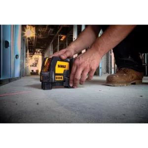 DEWALT 165 ft. Red Self-Leveling Cross-Line and Plumb Spot Laser Level with (3) AAA Batteries & Case