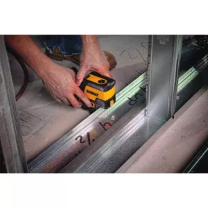 DEWALT Self-Leveling Cross Line and Plumb Spots Laser Level with Bonus 25 ft. Tape Measure