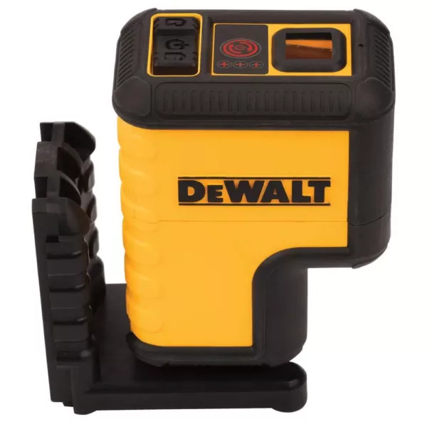 DEWALT 100 ft. Red Self-Leveling 3-Spot Laser Level with (2) AA Batteries & Case