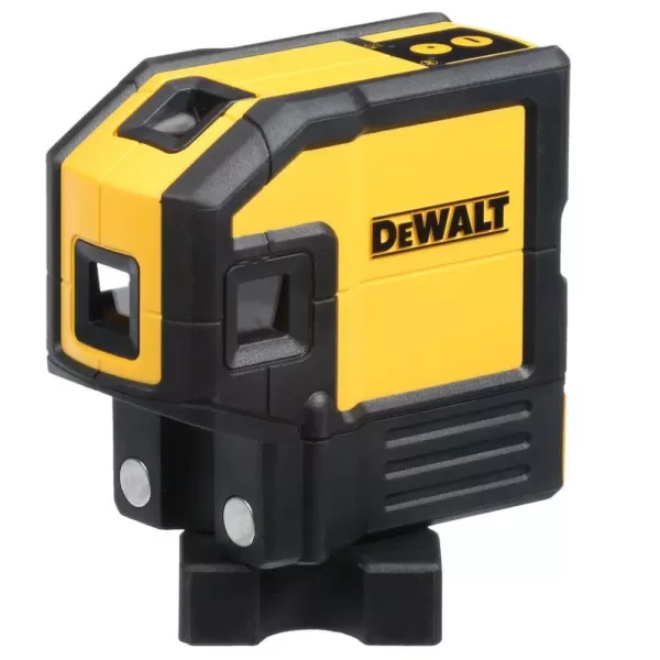 DEWALT 165 ft. Red Self-Leveling 5-Spot & Horizontal Line Laser Level with (3) AA Batteries & Case