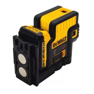 DEWALT 12-Volt MAX Lithium-Ion 100 ft. Red Self-Leveling 5-Spot Line Laser Level with (4) AA Batteries & TSTAK Case