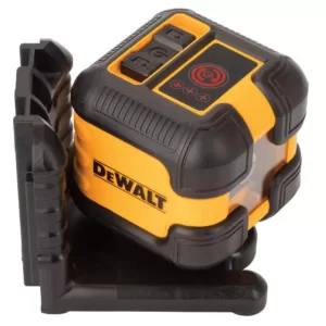 DEWALT 40 ft. Red Self-Leveling Cross Line Laser Level with (2) AA Batteries & Case