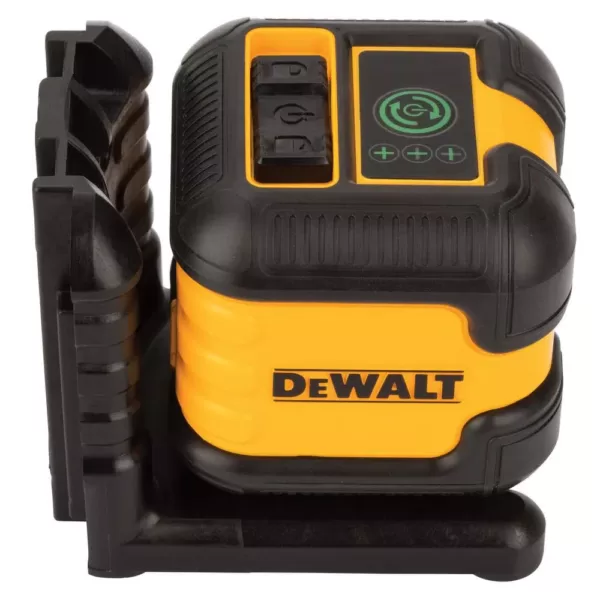 DEWALT 55 ft. Green Self-Leveling Cross Line Laser Level with (2) AA Batteries & Case