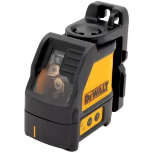 DEWALT Cross Line Laser Level with Bonus 65 ft. Laser Distance Measurer