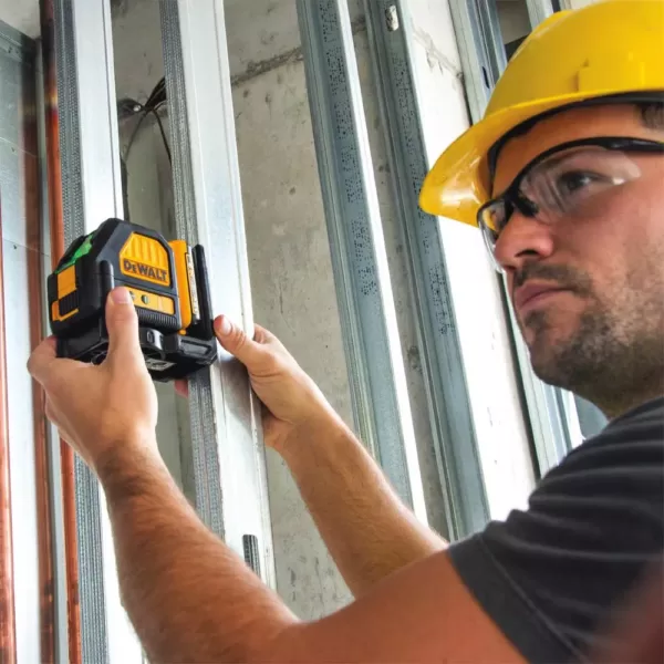 DEWALT 12-Volt MAX Lithium-Ion Cross-Line Green Laser Level with 100 ft. Laser Distance Measurer