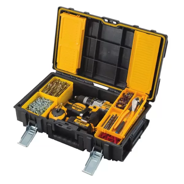 DEWALT 12-Volt MAX Lithium-Ion Cordless 3-Beam 360-Degree Green Laser Level with Bonus TOUGHSYSTEM 22 in. Small Tool Box