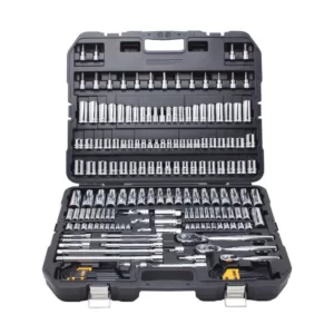 DEWALT Chrome Vanadium Mechanics Tool Set (192-Piece) with Plier Set (3-Piece) and Screwdriver Set (10-Piece)