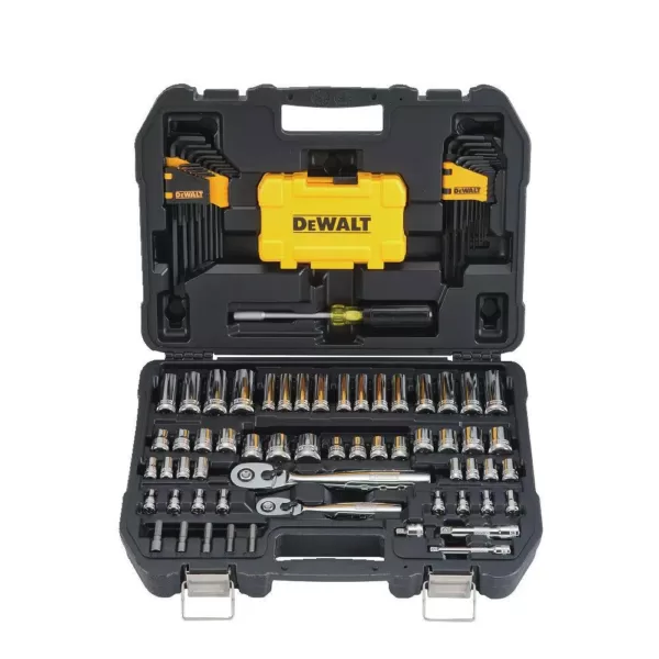 DEWALT 1/4 in. x 3/8 in. Drive Polished Chrome Mechanics Tool Set (108-Piece)