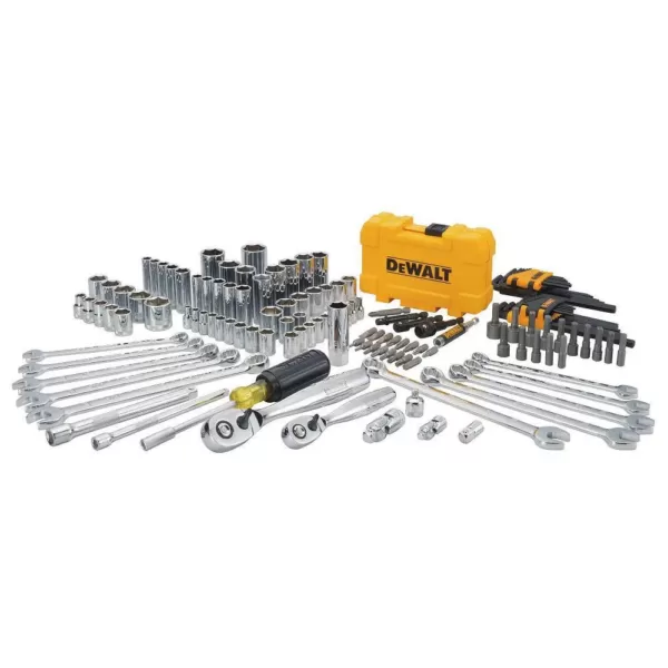 DEWALT 1/4 in. x 3/8 in. Drive Polished Chrome Mechanics Tool Set (142-Piece)