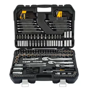 DEWALT 1/4 in., 3/8 in., and 1/2 in. Drive Polished Chrome Mechanics Tool Set (200-Piece)