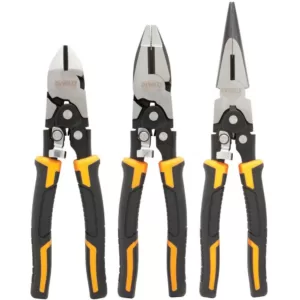 DEWALT Chrome Vanadium Mechanics Tool Set (192-Piece) with Compound Pliers Set (3-Piece)