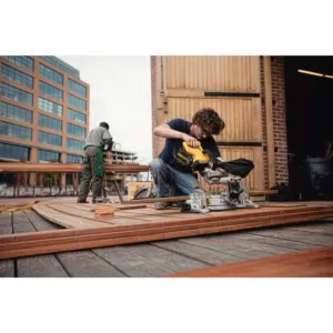 DEWALT 20-Volt MAX Cordless 7-1/4 in. Sliding Miter Saw with (1) 20-Volt Battery 4.0Ah & Cordless Jigsaw