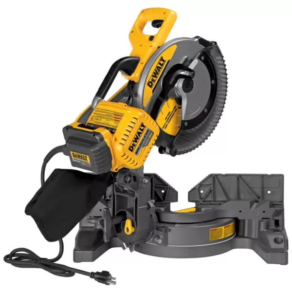 DEWALT FLEXVOLT 120-Volt MAX Cordless Brushless 12 in. Miter Saw with AC Adapter & Heavy Duty Work Stand