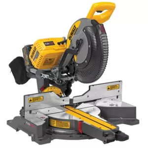 DEWALT FLEXVOLT 120-Volt MAX Cordless Brushless 12 in. Miter Saw with AC Adapter, (2) FLEXVOLT 6.0Ah Batteries & Rolling Stand