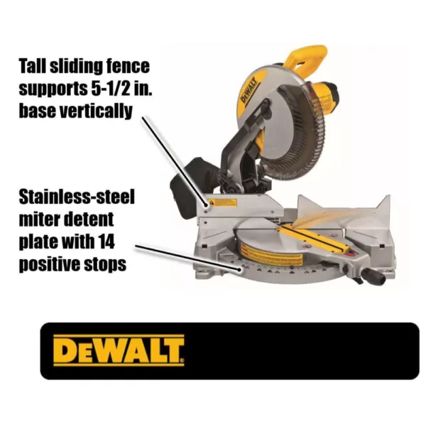 DEWALT 15 Amp Corded 12 in. Single Bevel Compound Miter Saw