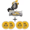 DEWALT 15 Amp Corded 12 in. Compound Single Bevel Miter Saw with 12 in. Miter Saw Blade 32-Teeth and 80-Teeth (4-Pack)