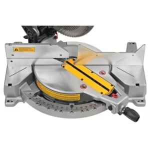 DEWALT 15 Amp Corded 12 in. Compound Single Bevel Miter Saw with 12 in. Miter Saw Blade 32-Teeth and 80-Teeth (4-Pack)