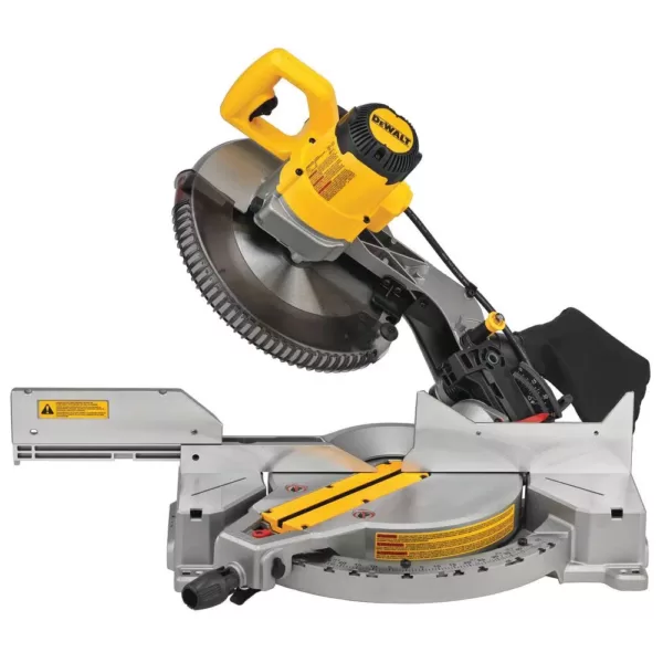 DEWALT 15 Amp Corded 12 in. Compound Single Bevel Miter Saw with Bonus Heavy Duty Miter Saw Stand