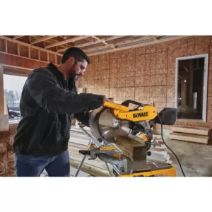 DEWALT 15 Amp Corded 12 in. Compound Double Bevel Miter Saw