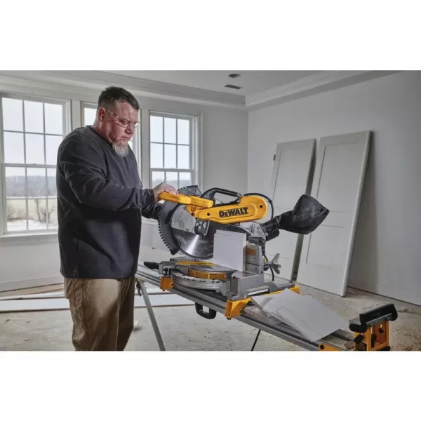 DEWALT 12 in. 15 Amp Compound Double Bevel Miter Saw with Heavy-Duty Miter Saw Stand