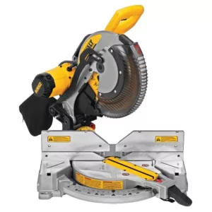 DEWALT 15 Amp Corded 12 in. Double Bevel Compound Miter Saw with Bonus Heavy-Duty Work Stand