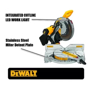 DEWALT 15 Amp Corded 12 in. Double-Bevel Compound Miter Saw with Cutline LED