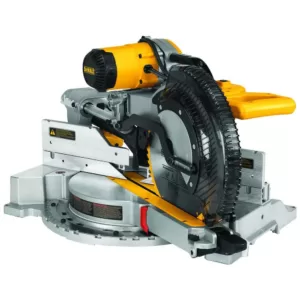 DEWALT 15 Amp Corded 12 in. Double-Bevel Sliding Compound Miter Saw with Bonus 20 Series 12 in. 60T Fine Finish Saw Blade