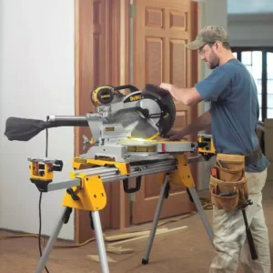 DEWALT 15 Amp Corded 12 in. Sliding Miter Saw with Bonus Heavy-Duty Miter Saw Stand