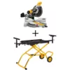 DEWALT 15 Amp Corded 12 in. Sliding Miter Saw with Rolling Miter Saw Stand