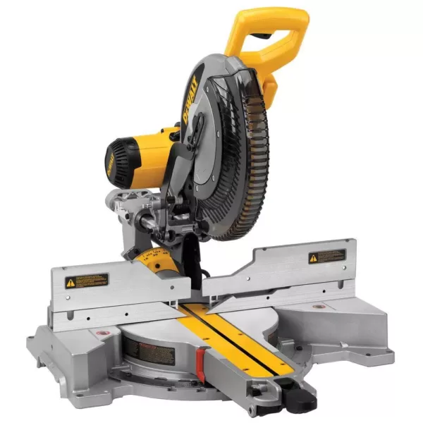 DEWALT 15 Amp Corded 12 in. Sliding Miter Saw with Rolling Miter Saw Stand