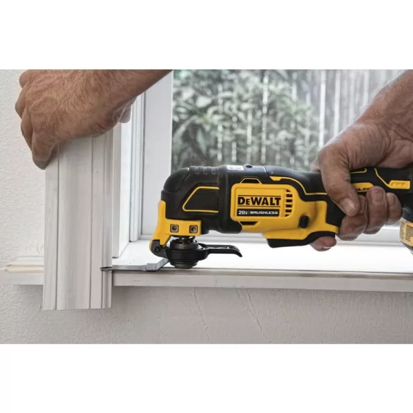 DEWALT ATOMIC 20-Volt MAX Cordless Brushless Oscillating Multi-Tool with (3) 20-Volt Batteries 5.0Ah & Charger