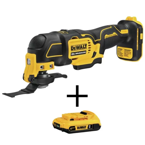 DEWALT ATOMIC 20-Volt MAX Cordless Brushless Oscillating Multi-Tool with (1) 20-Volt Battery 2.0Ah