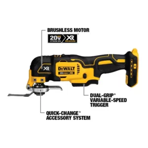 DEWALT 20-Volt MAX XR Cordless Brushless Oscillating Multi-Tool (Tool-Only)