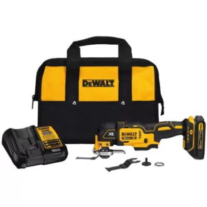 DEWALT 20-Volt MAX XR Cordless Brushless Oscillating Multi-Tool with (1) 20-Volt 1.5Ah Battery & Charger