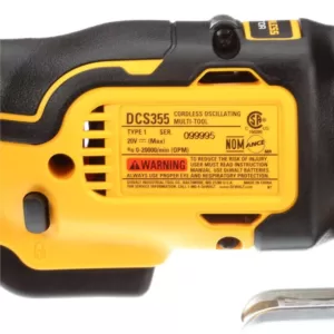 DEWALT 20-Volt MAX XR Cordless Brushless Oscillating Multi-Tool with (1) 20-Volt 2.0Ah Battery & Charger