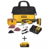 DEWALT 20-Volt MAX XR Cordless Brushless 3-Speed Oscillating Multi-Tool with (1) 20-Volt 2.0Ah Battery & (1) 4.0Ah Battery