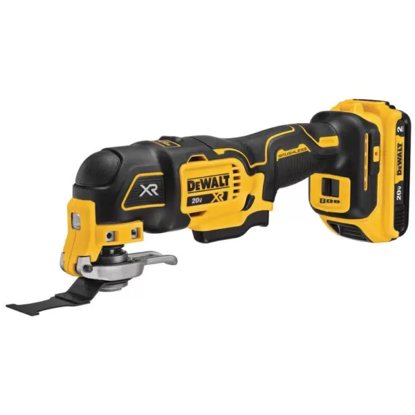 DEWALT 20-Volt MAX XR Cordless Brushless 3-Speed Oscillating Multi-Tool with (1) 20-Volt 2.0Ah Battery & 4-1/2 in. Grinder